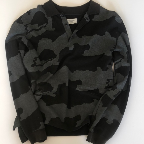 Yves saint Laurent camo polo long sleeve YSL - Picture 2 of 2